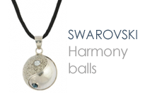 Silver and Swarovski harmony balls